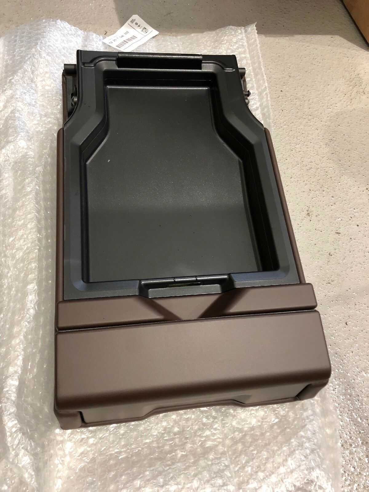 BMW F12 NEUER Leder Getränkehalter Sitz HI. MITTE Mocca 7346305 MITTELARMLEHNE