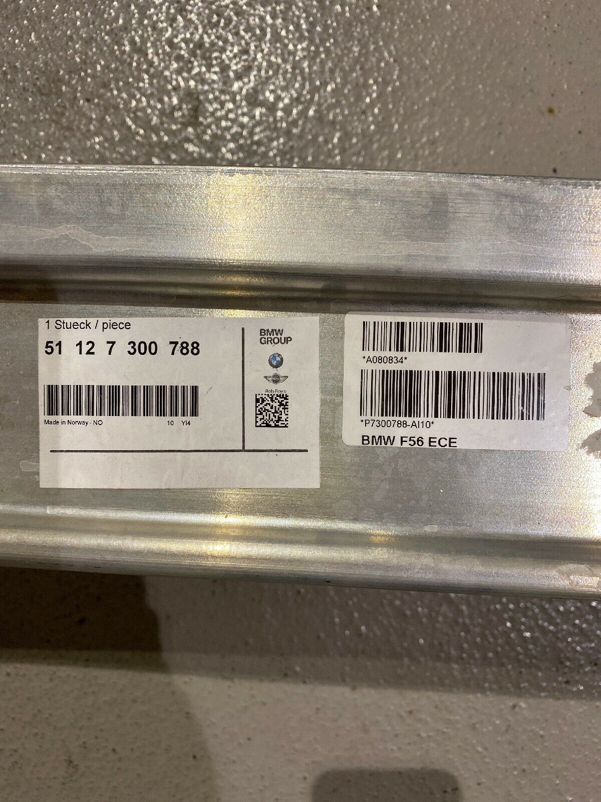 ORIGINAL MINI COOPER S F56 F55 NEUER Querträger Träger 7300788 HINTEN Alu