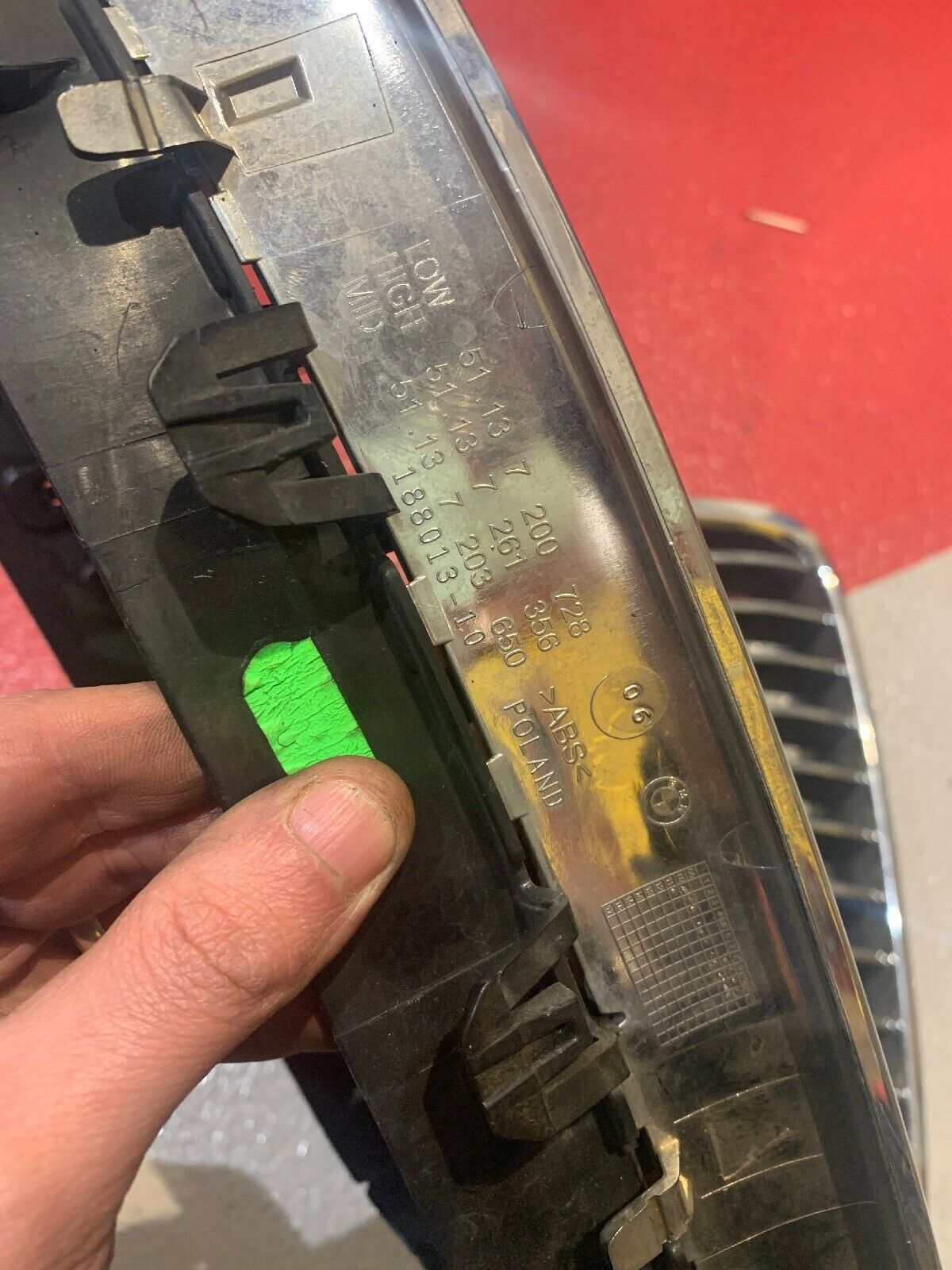 ORIGINAL BMW F10 F11 VFL Ziergitter für Stoßstange Nieren Chrom M Paket