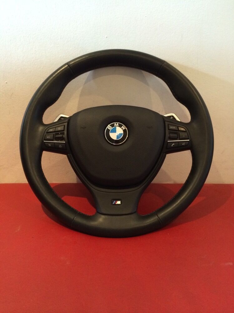 BMW F10 M5 F12 M6 F01 SPORTLENKRAD LENKRADHEIZUNG LEDER LENKRAD BLAU ROTE NÄHTE