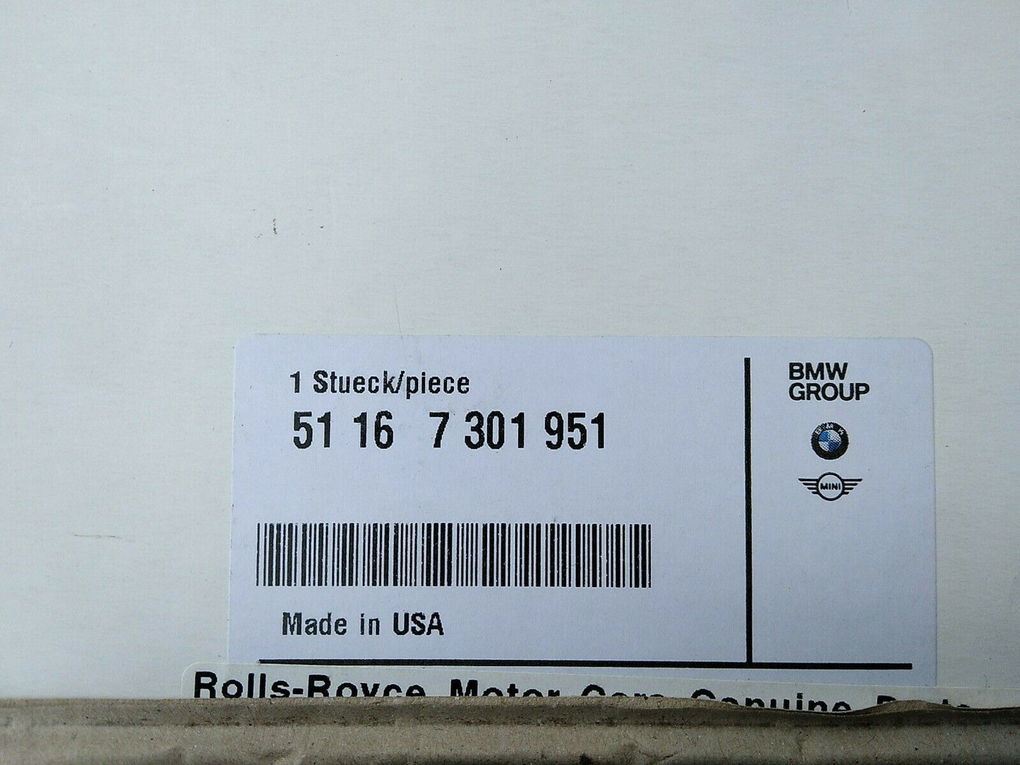 NEU ORIGINAL ROLLS ROYCE RR4 Spiegelglas Weitwinkel links 7301951 Elektrochrom