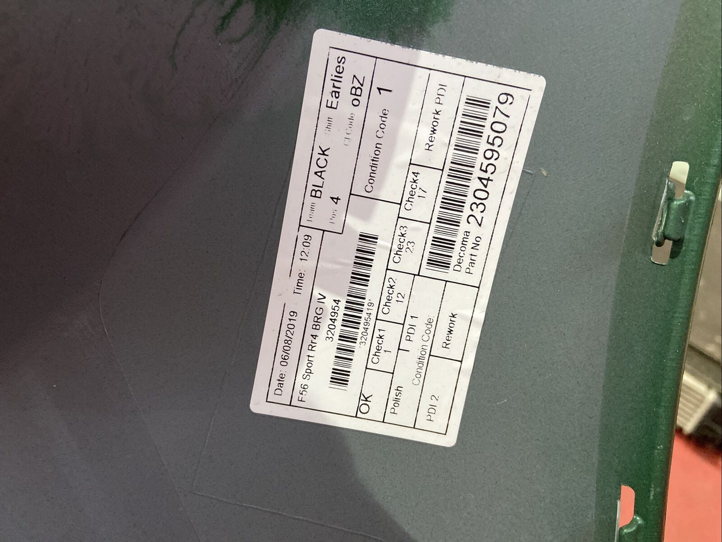 ORIGINAL MINI COOPER S SPORT F56 Stoßstange hinten 7343614 Gitter 7365075