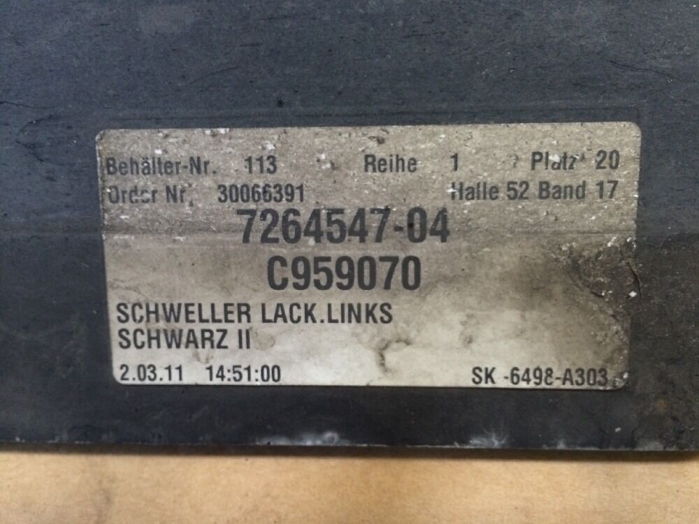 ORIGINAL BMW F12 F13 6er Seitenschweller LINKS Schweller Schwarz II