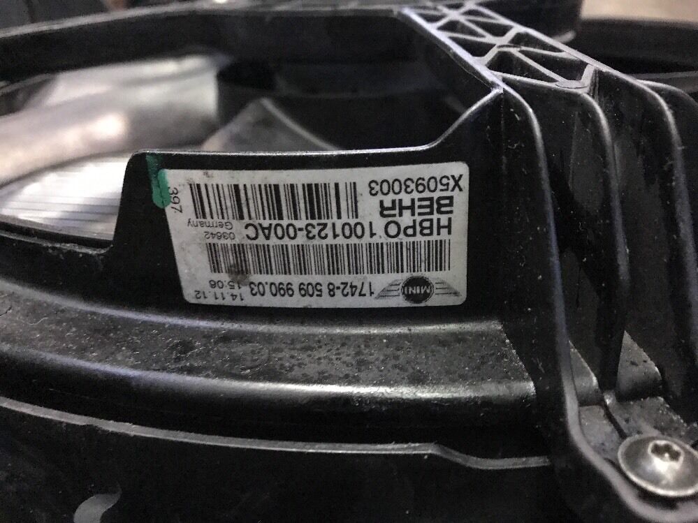 MINI COOPER R56 DIESEL S Kühlerpaket 8506904 Lüfter 8509990 Wasserkühler 2751275
