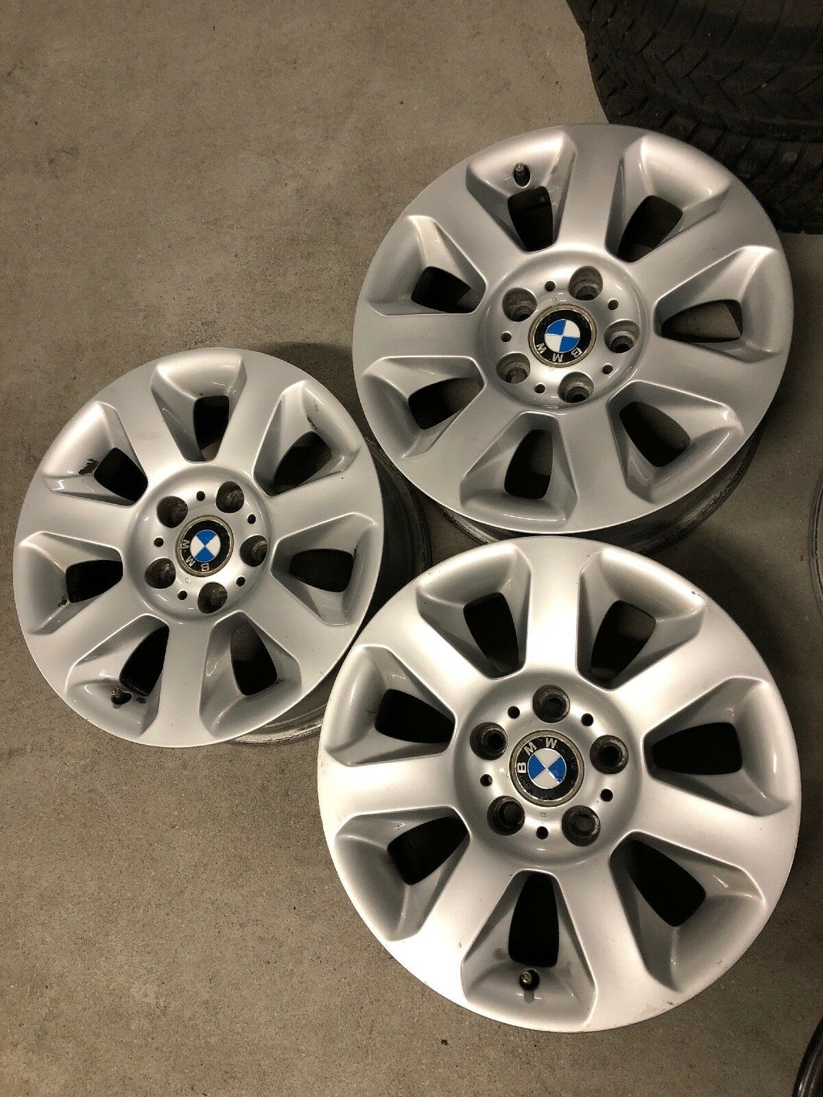 3x Original BMW E60 E61 ALUFELGEN Styling 115 Felgen 7x16 TN 6758774
