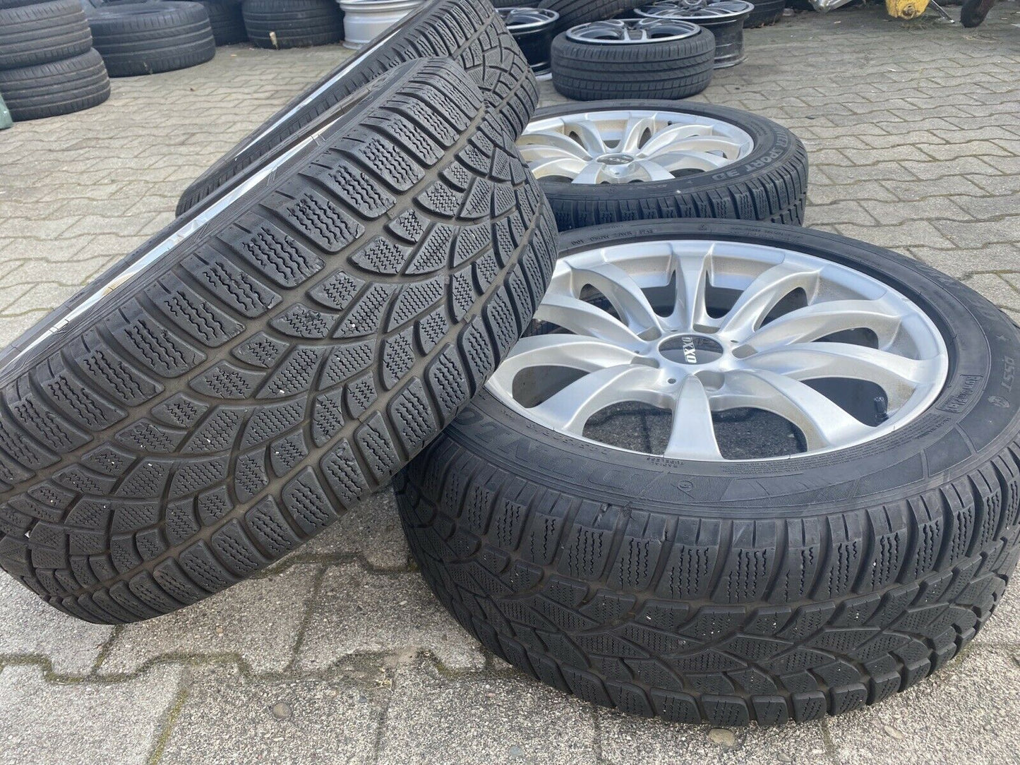 BMW X3 F25 X4 Alufelgen OXXO RACY KBA 48355 DUNLOP WINTERREIFEN 245 50 R18 100H