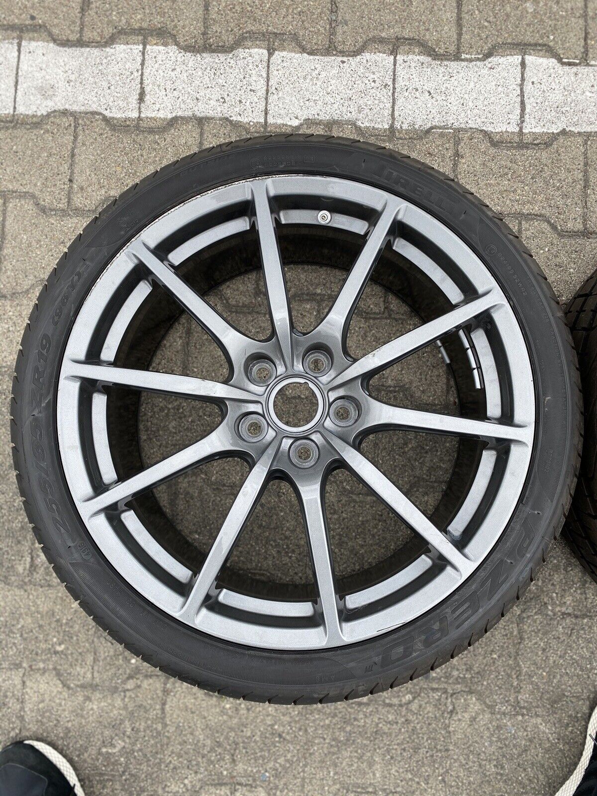 2x ORIG. ASTON MARTIN ALUFELGEN ED23-1007-EA VORNE ED23-9965G-EA HINTEN GRAPHITE