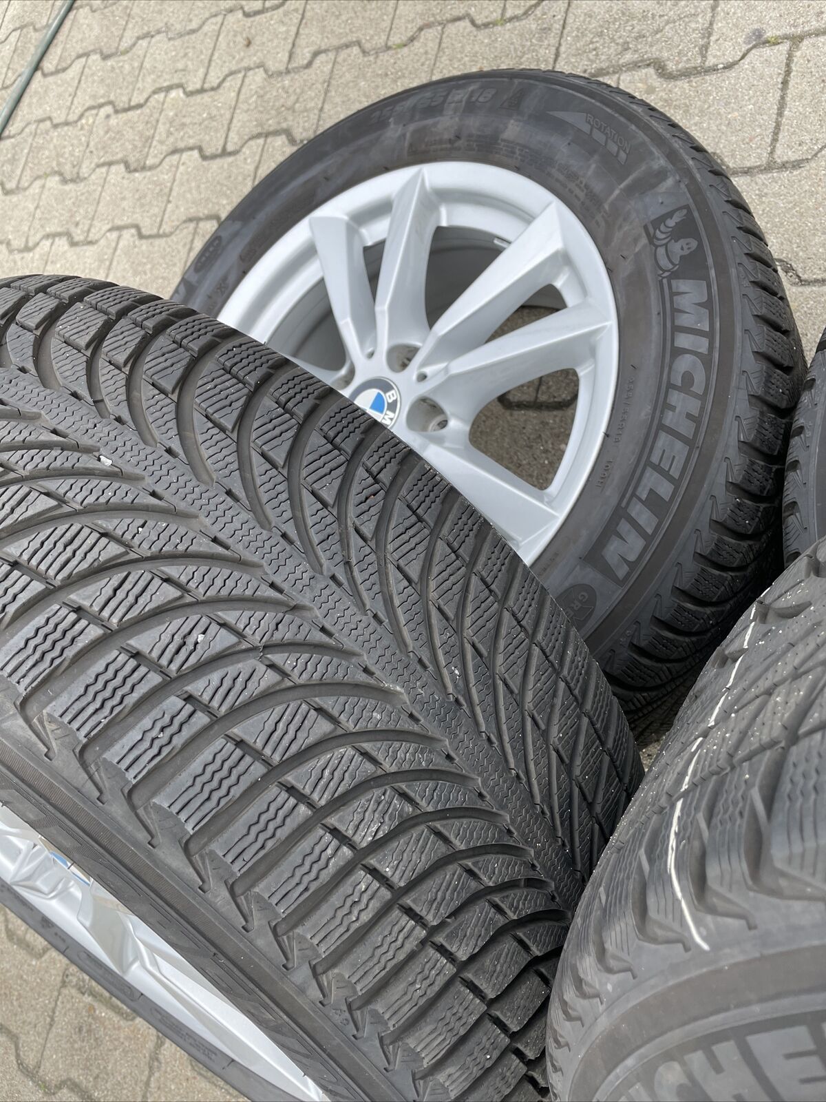 BMW X5 F15 ALUFELGEN STYLE 446 MICHELIN WINTERREIFEN 255 55 R18 109H RDC 6853952