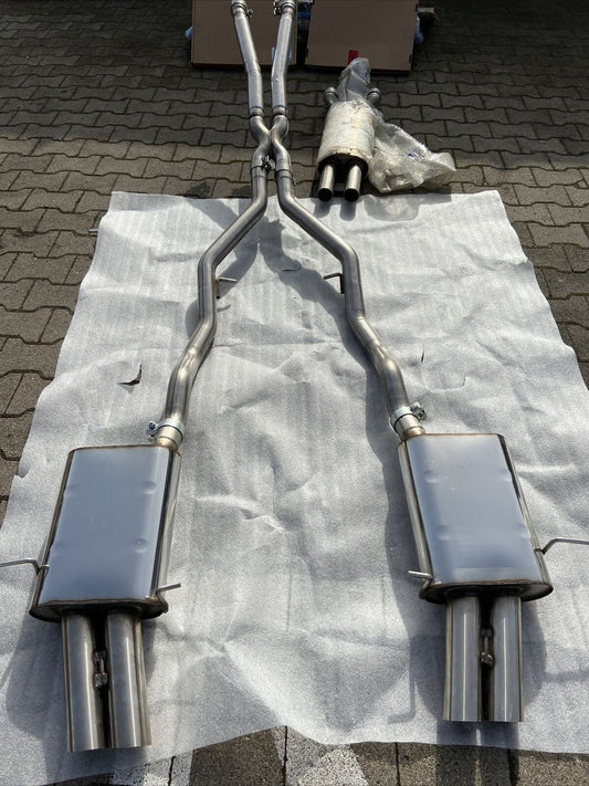 ORIG MASERATI 4200 GT AUSPUFFANLAGE SPYDER X PIPE 204476 CENTRAL SILENCER KOMPL.