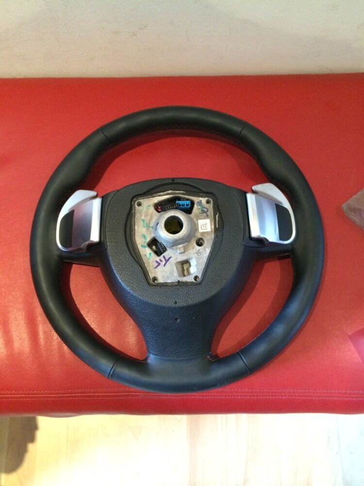 BMW F10 M5 F12 M6 F01 SPORTLENKRAD LENKRADHEIZUNG LEDER LENKRAD BLAU ROTE NÄHTE