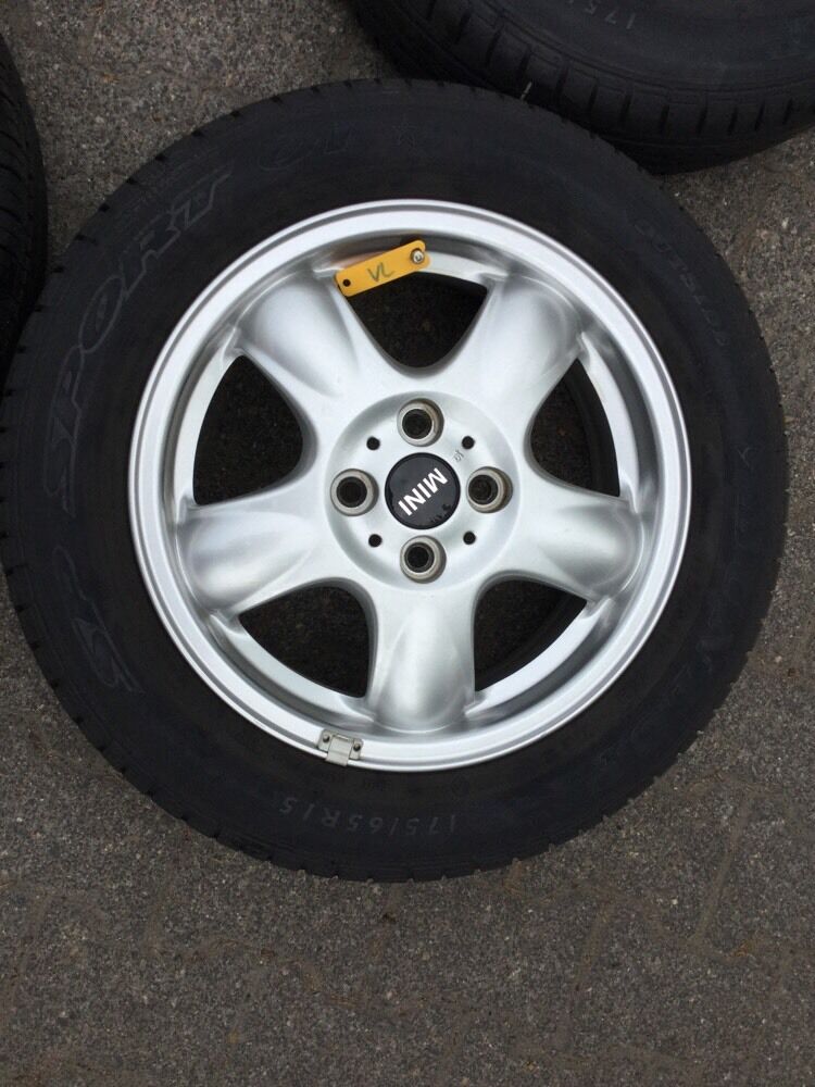 ORIG Mini Cooper R56 R50 Alufelgen 5 Star Sommerreifen 175 65 R15 84T TN 6768498