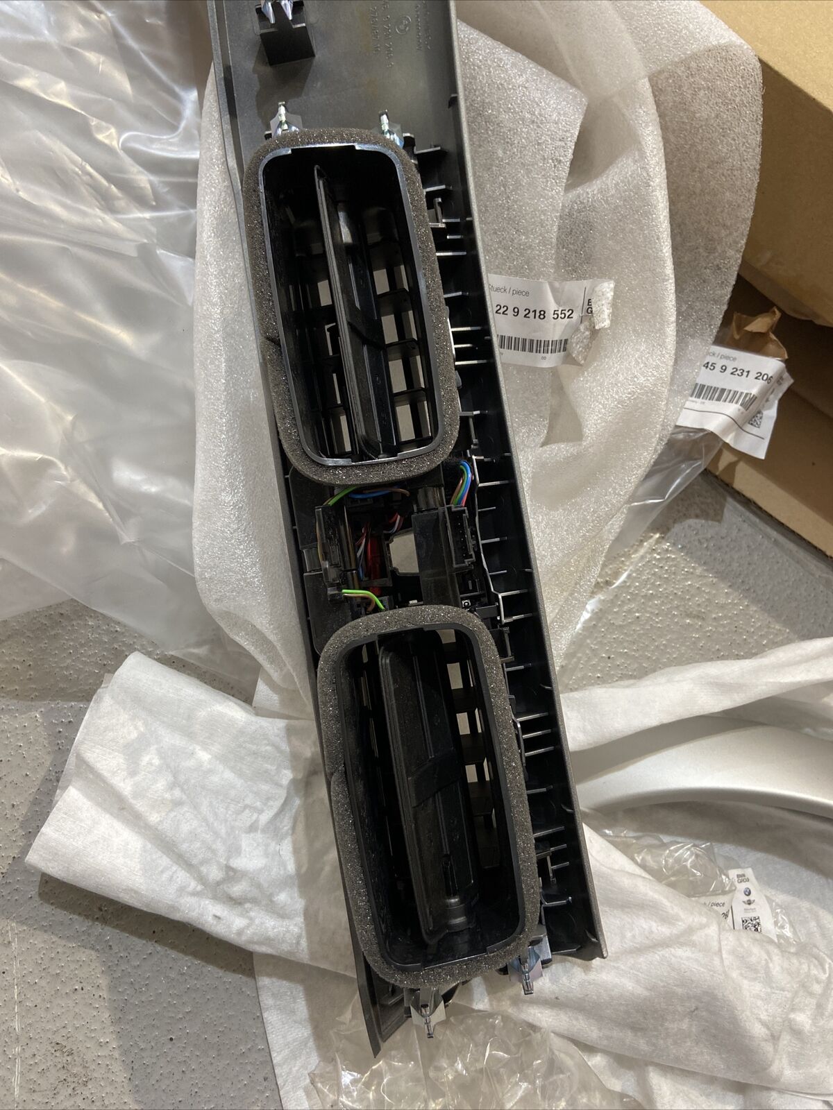NEUE BMW F30 F31 F32 Dekorblende 9231206 SATINSILBER & Frischluftgrill 9218552