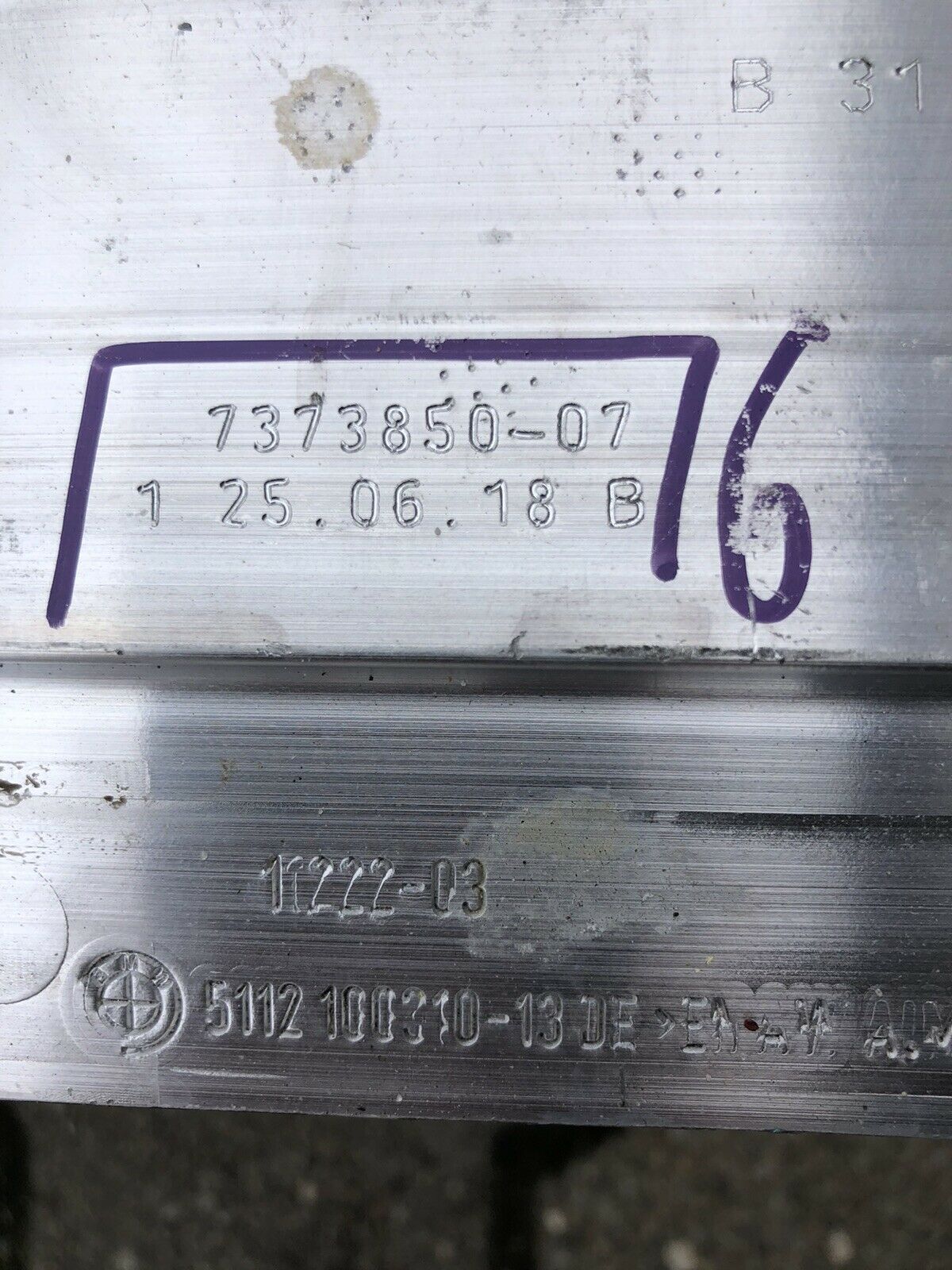 ORIGINAL BMW G30 G31 Querträger Träger Stoßstange Hinten 7387334 TN 7373850
