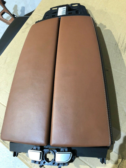 BMW F12 F13 F06 Mittelarmlehne Fach Abdeckung Leder Amarobraun Individual