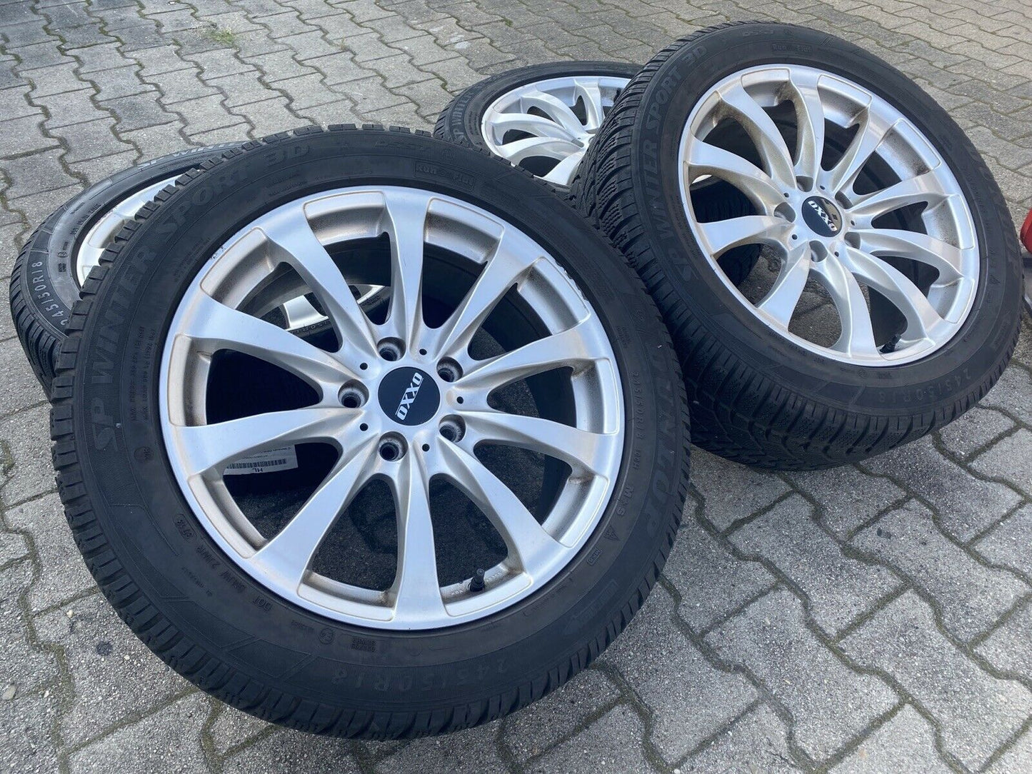 BMW X3 F25 X4 Alufelgen OXXO RACY KBA 48355 DUNLOP WINTERREIFEN 245 50 R18 100H