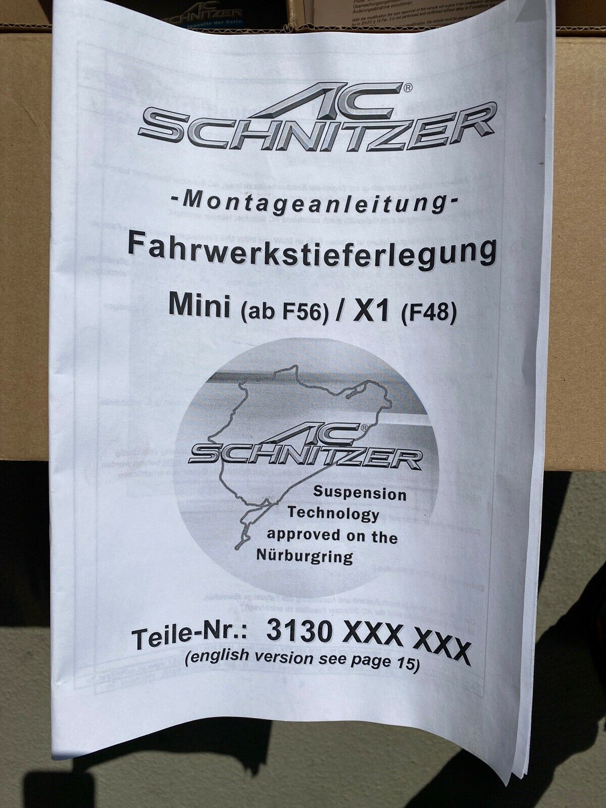 AC SCHNITZER MINI COOPER F56 X1 F48 Tieferlegungsfedern 3353256110 - 3133256110
