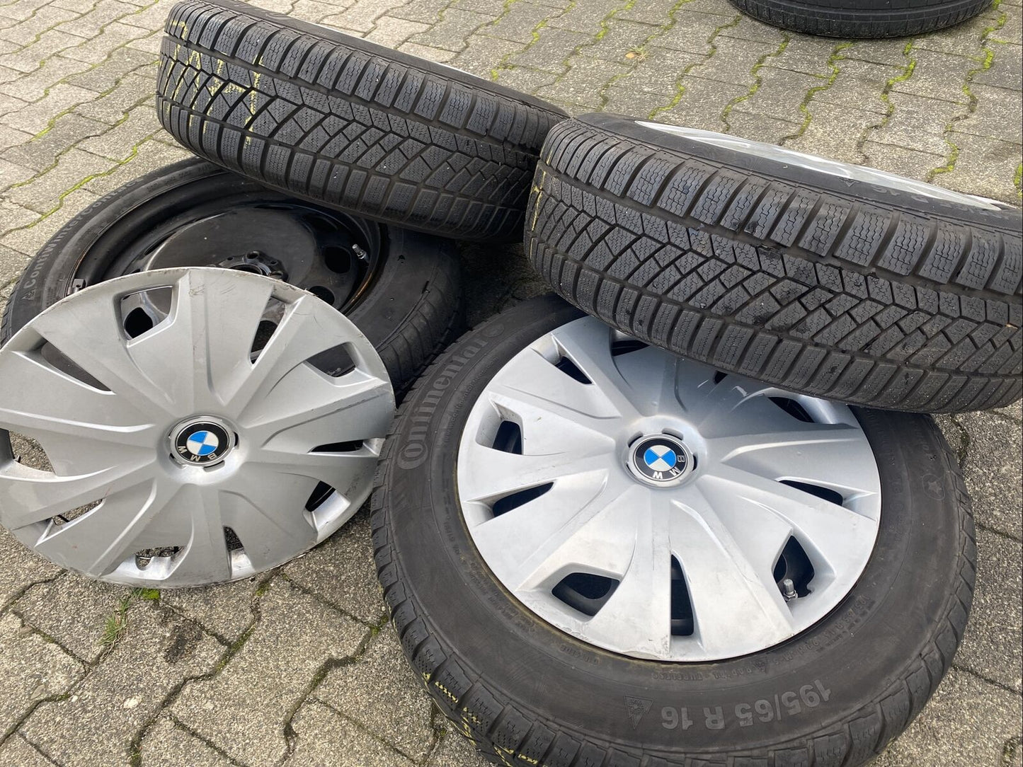 BMW F45 WINTERREIFEN CONTINENTAL 195 65 R16 92H RDCI SENSOREN RADKAPPEN 6864660