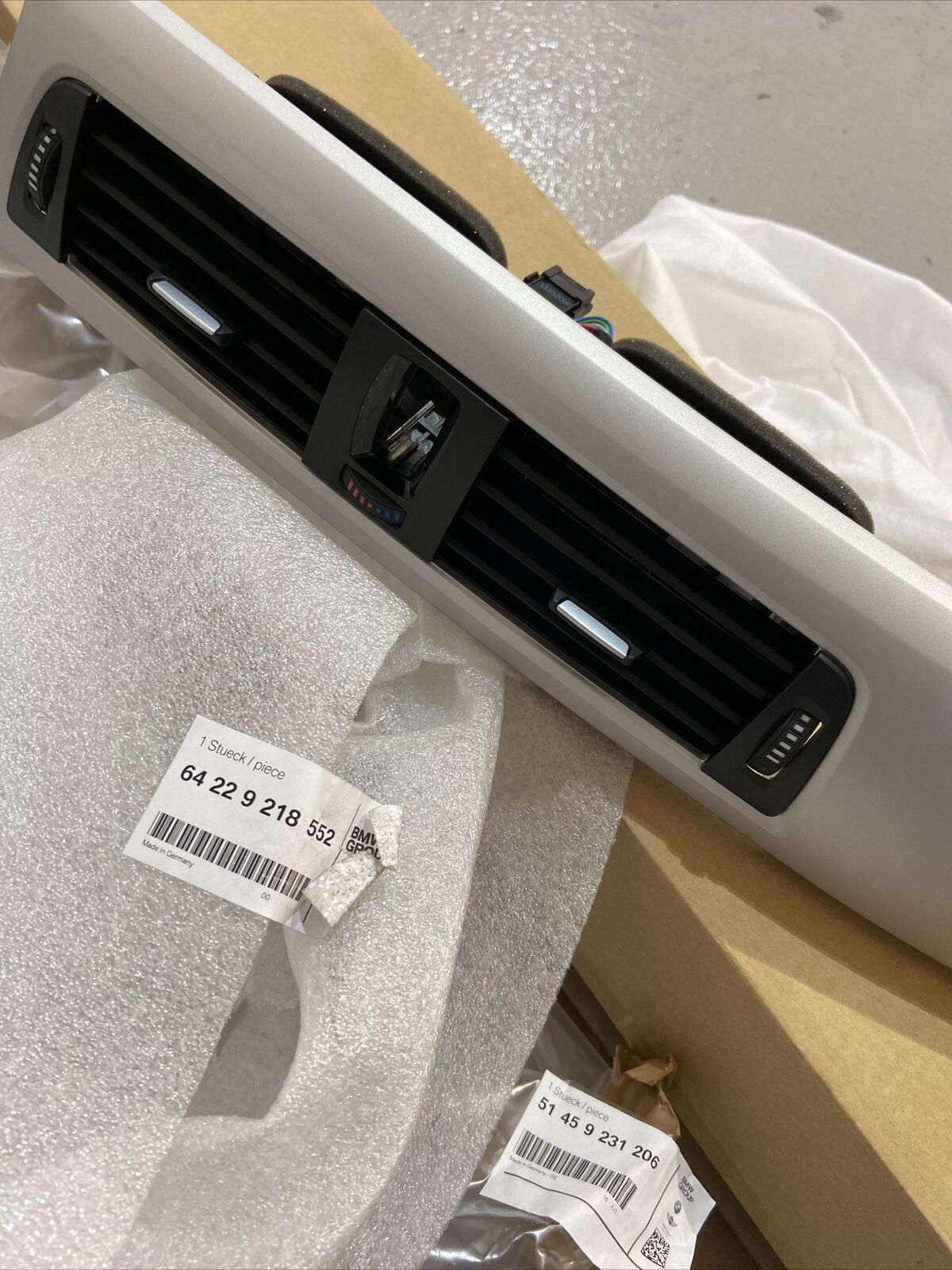 NEUE BMW F30 F31 F32 Dekorblende 9231206 SATINSILBER & Frischluftgrill 9218552