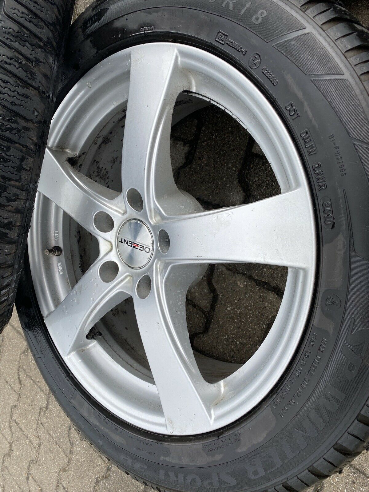 BMW F07 GT F01 DEZENT Alufelgen Winterreifen DUNLOP SP 245 50 R18 100H RSC RDCI