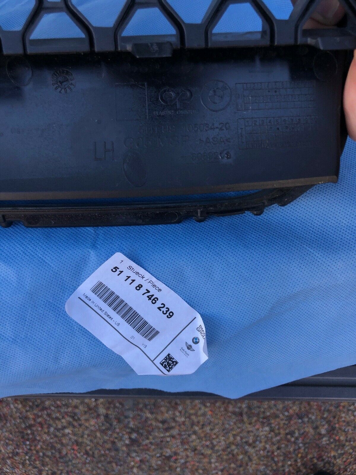 ORIGINAL BMW X5 G05 für M PAKET STOSSSTANGE NEUWERTIGE Gitter Lufteinlass links
