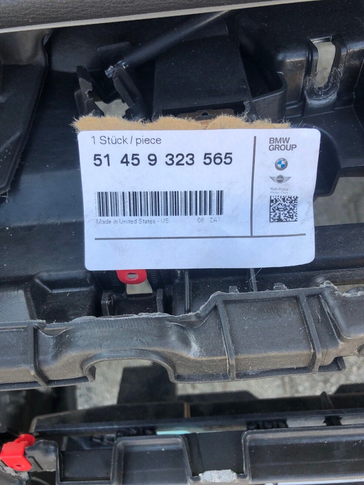 BMW X6 F16 LEDER Armaturenbrett SCHWARZ mit HEAD UP 9323565 INDIVIDUAL