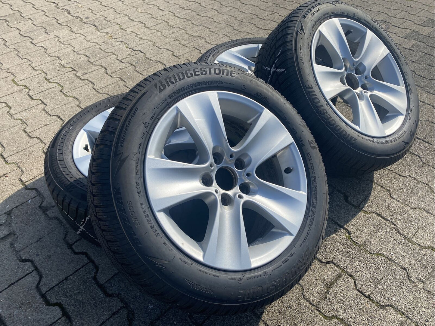 BMW F10 F12 Styling 327 Alufelgen WINTERREIFEN BRIDGEST. 225 55 R17 101V 6790172