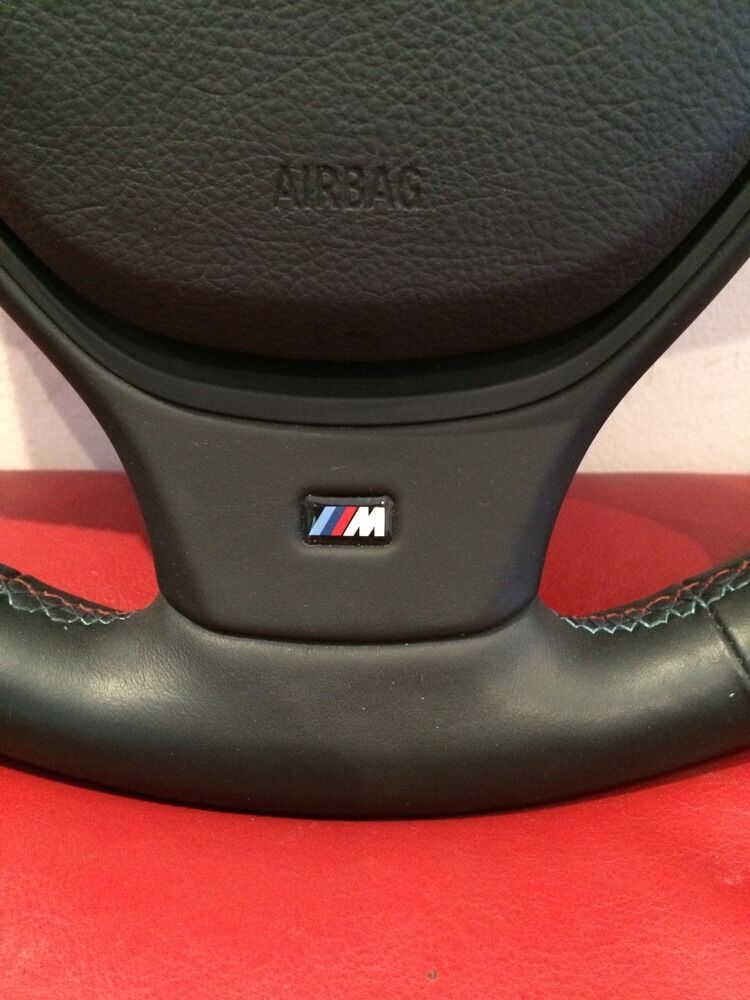 BMW F10 M5 F12 M6 F01 SPORTLENKRAD LENKRADHEIZUNG LEDER LENKRAD BLAU ROTE NÄHTE