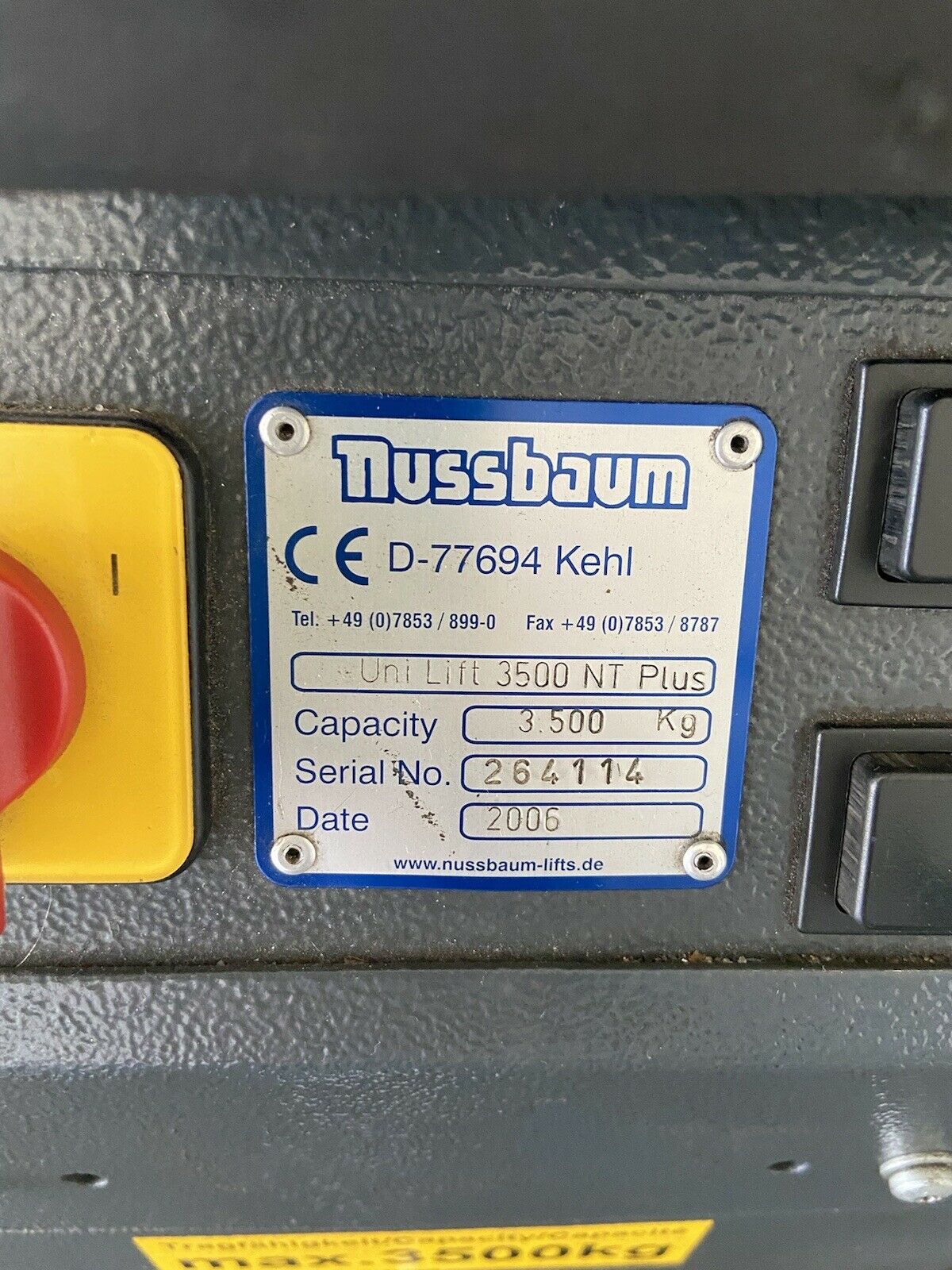 NUSSBAUM ACHSVERMESSUNGSBÜHNE & BREMSENPRÜFSTAND UNILIFT 3500 NT PLUS / NTS 520