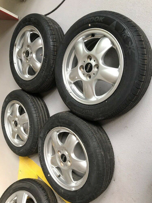 MINI COOPER R56 R50 Alufelgen 5 Star NEUE SOMMERREIFEN 175 65 R15 84H TN 6768498