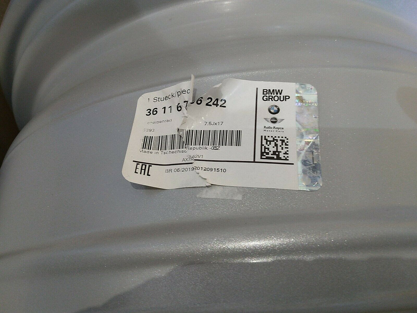 1x NEUE ORIGINAL BMW F30 F31 F35 F32 F33 F36 ALUFELGE 6796242 Styling 393 ET37