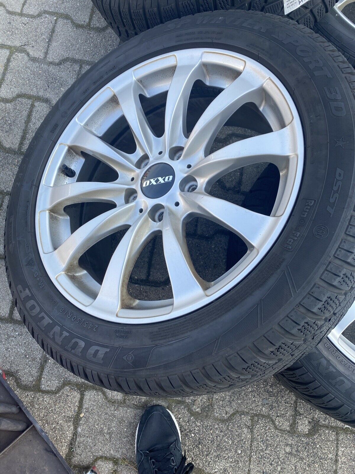 BMW X3 F25 X4 Alufelgen OXXO RACY KBA 48355 DUNLOP WINTERREIFEN 245 50 R18 100H