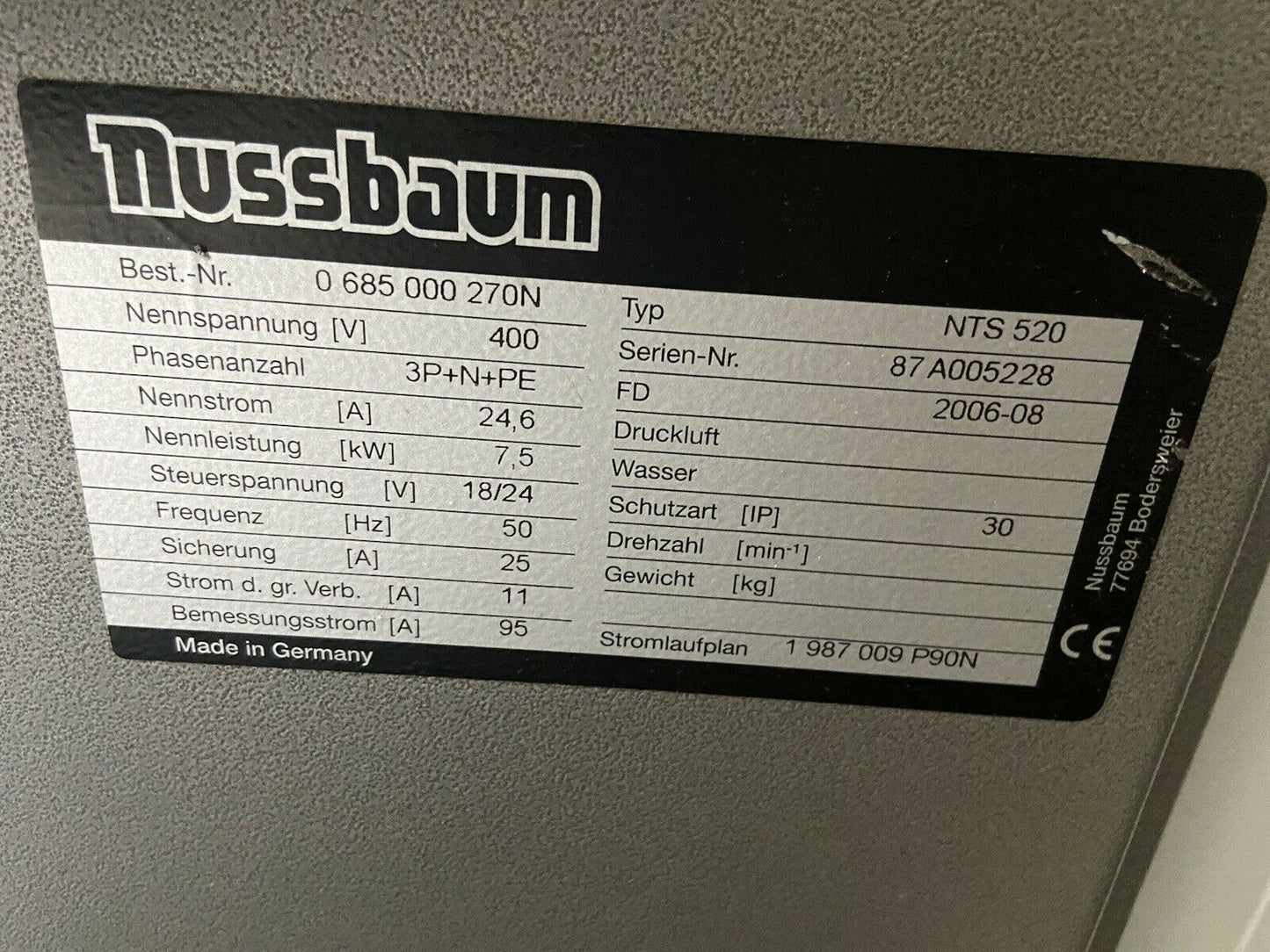 NUSSBAUM ACHSVERMESSUNGSBÜHNE & BREMSENPRÜFSTAND UNILIFT 3500 NT PLUS / NTS 520