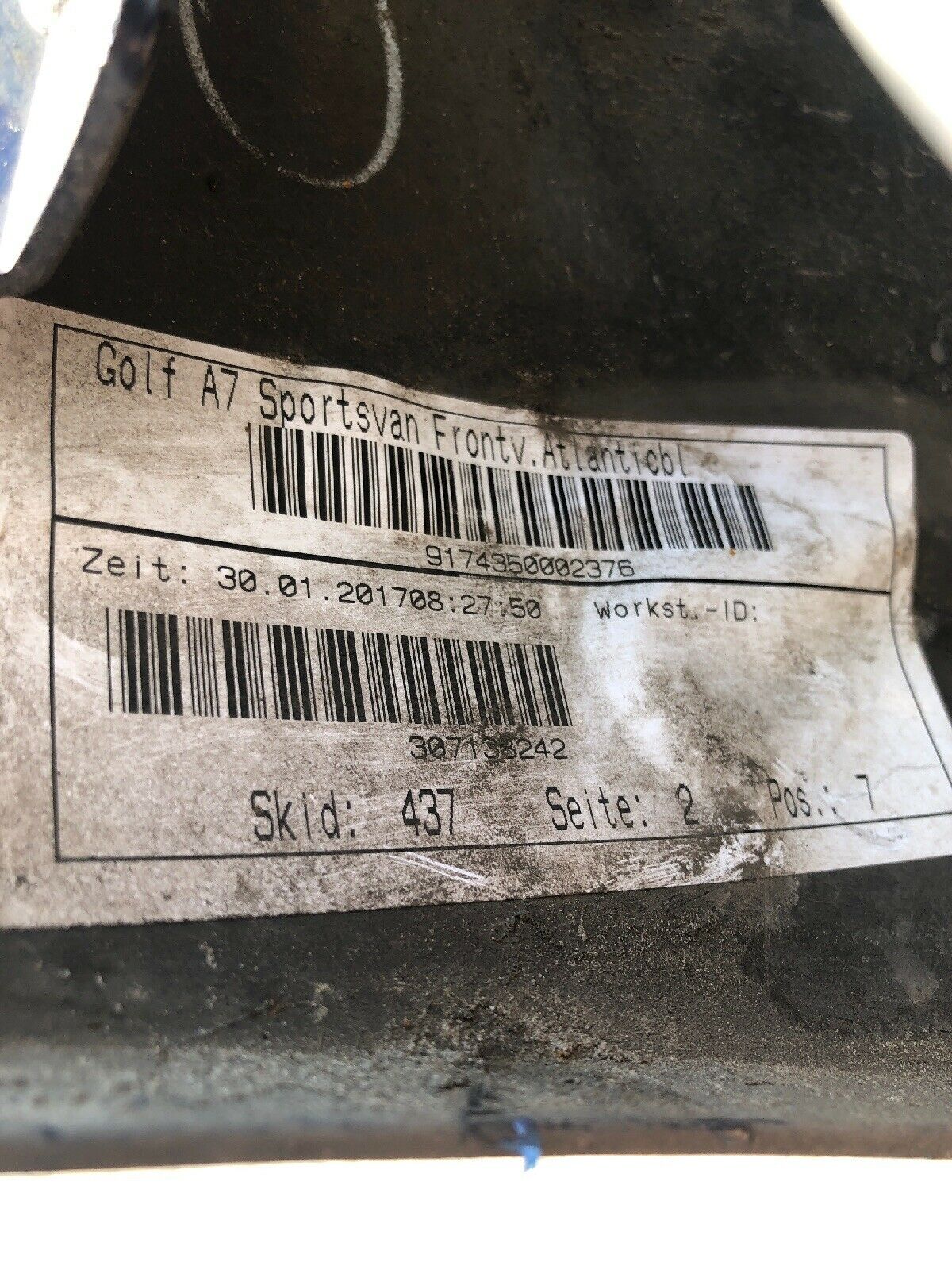 VW Volkswagen Golf A7 Sportsvan Stoßstange Vorne PDC SWR 510807221 F