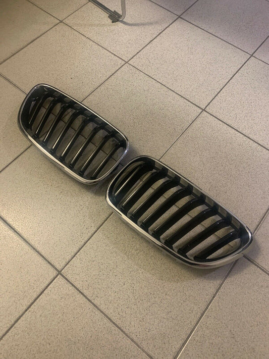 BMW 2er F22 F23 Sport Chrome Schwarz Gitter Nieren 7295523 7295524