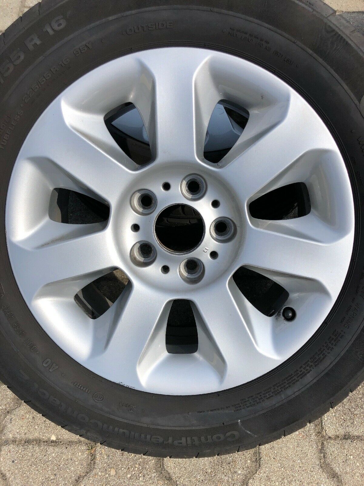 BMW E60 E61 ALUFELGEN Styling 115 CONTI SOMMERREIFEN 225 55 R16 95Y TN 6758774